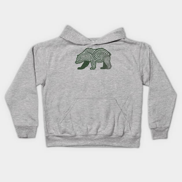 Cracked Grizzly Kids Hoodie by RudDesigns